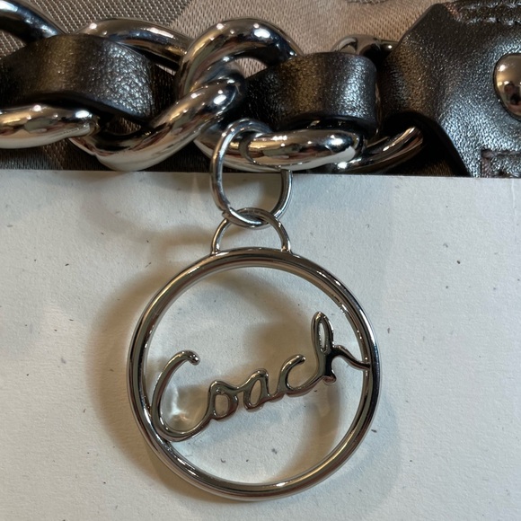 Coach Crossbody Purse Opric Metallic Signature Chain  w/ Coach Dust Bag - Picture 3 of 10